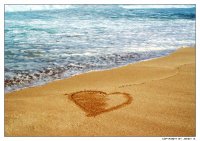 Love sign on the beach; comments:8