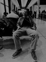 Ivo the Composer waiting a plane in Berlin back to Sofia ... 2o26 Feb; comments:1