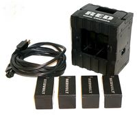 RED Redvolt four pack li-ion Batteries w/ DSMC Quad Charger