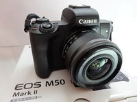 Нов Canon М50 mark II + 15-45mm + Гаранция (Made in Japan)