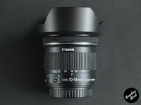 Canon 10-18mm f/4.5-5.6 IS STM [Пълен Комплект] с Кутия и Сенник