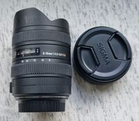 Sigma 8-16mm f/4.5-5.6 DC HSM за Canon EF-S (покрива и фулфрейм между 14 и 16мм) s/n 12125125