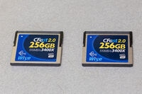 2 броя карти CFast 2.0 / 256GB / WISE 3400X