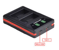 Двойно зарядно за батерии Panasonic DMW-BLC12, DMW BLC12E, DMW-BLC12PP