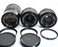 Canon New FD 28mm 2.8, 50mm 1.8 , 135mm 3.5