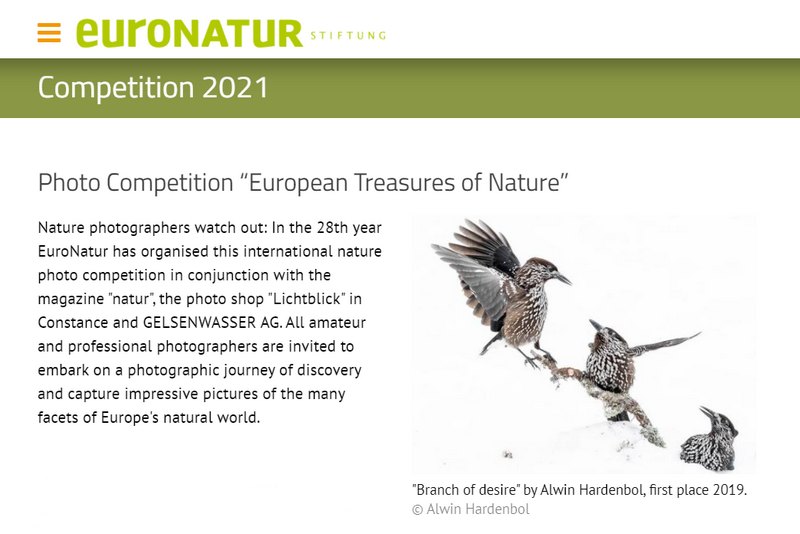 “European Treasures of Nature” - фото конкурс на EuroNatur