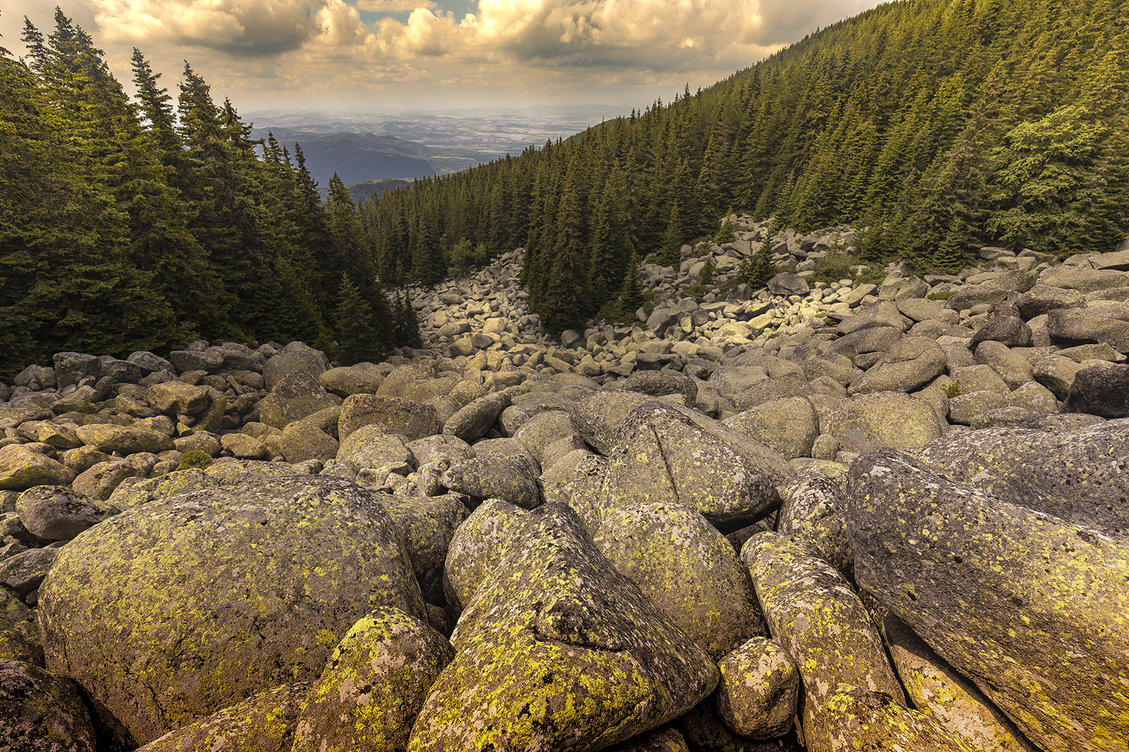 Горная каменная река