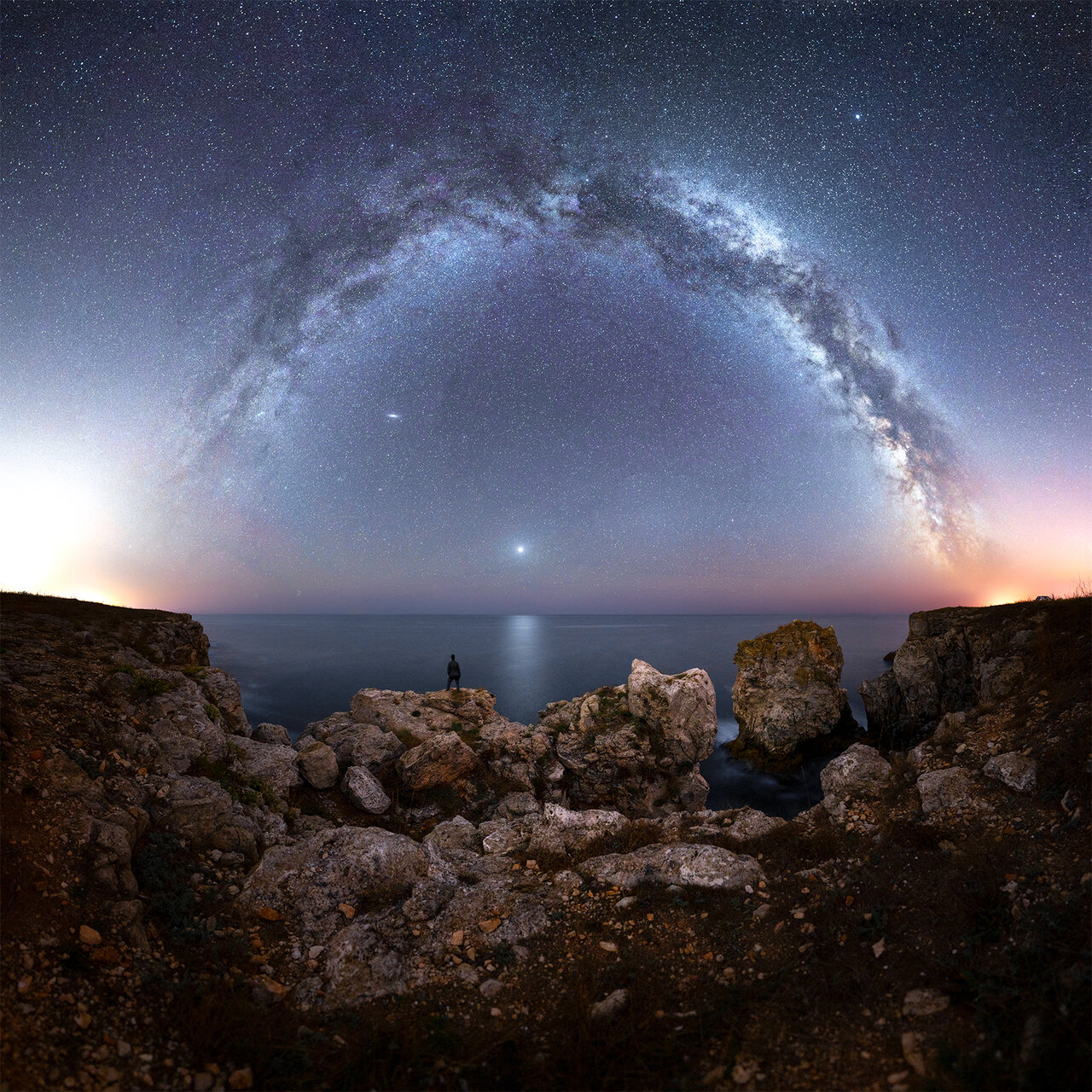 Изгрева на Юпитер под арката на Млечния път | Author Mihail Minkov - takama | PHOTO FORUM