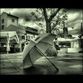 . blue . umbrella . noon . ; comments:58