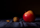 Натюрморт с ябълка, орех и бадем ; comments:13