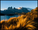 Sunset and Moonrise over Torres del Paine ; comments:20