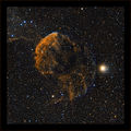 Мъглявинка в златно - IC 443 (Jellyfish Nebula), заснетa в 7 филтъра - общо експ. време 4.5 часа ; Коментари:56