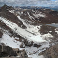 Ski track in a steep narrow gully... ; comments:11