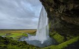 Seljalandsfoss Waterfall,Iceland (Eдин от малкото водопади в света,където може да се разходите зад него) ; comments:61