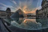 Sunset reflection (The Louvre, Paris ) ; comments:9