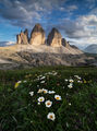 Tre Cime di Lavaredo (Трите Чими) - символът на Доломитите по залез ; comments:37