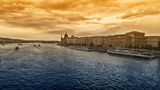 Река Дунав - пейзаж от Будапеща, Унгария. ; comments:3
