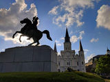 New Orleans, Louisiana, St. Louis Cathedral and General Andrew Jackson on his bronze horse ; comments:3
