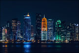 ~ Doha Skyline By Night ~ ; comments:4