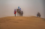 Кервани по време на пустинна буря в Сахара! ; comments:8