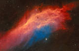 NGC 1499 - The California Nebula в палитра HSO ; Коментари:11